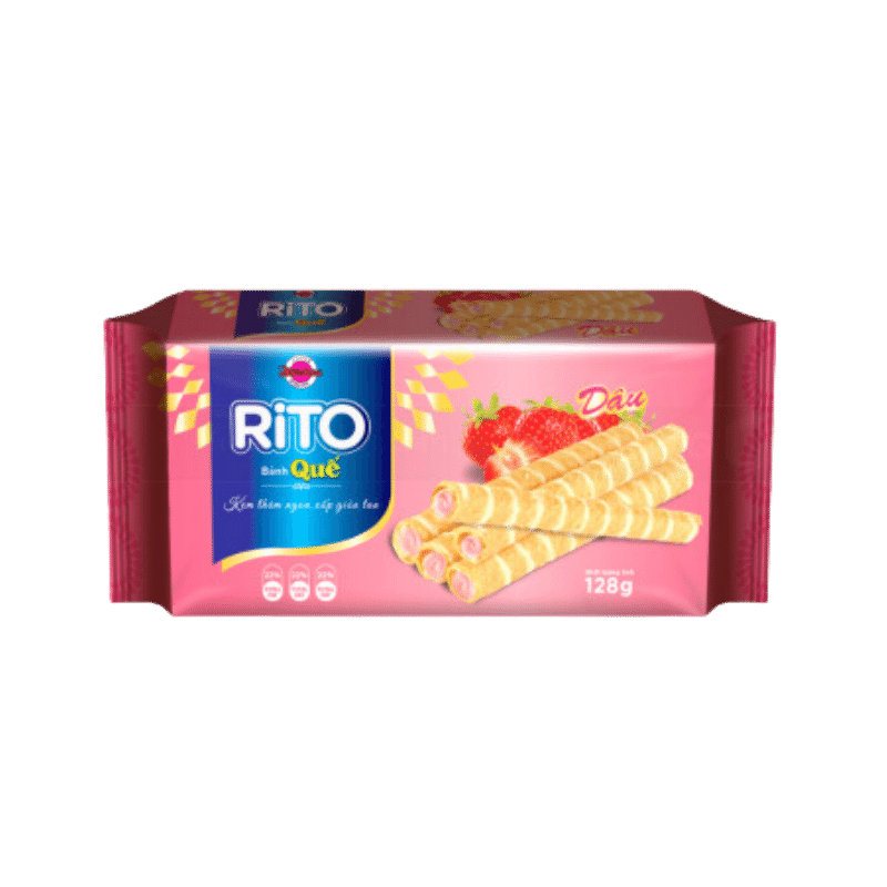 rito wafer roll with strawberry cream